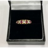 Antique 18ct Gold Diamond and Ruby ring weight 3.1g