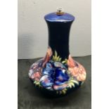 Moorcroft lamp base measures approx 8ins tall in good condition