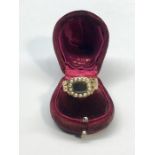 Antique Georgian Gold Mourning Ring set with seed pearls not hallmarked but Acid tests as gold
