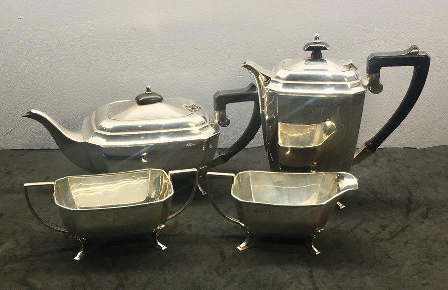 4 piece Silver Tea Service sheffield silver hallmarks weight 1846g good condition - Image 2 of 3