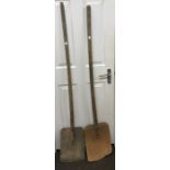 2 Wooden Shovels