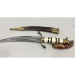 Old german dagger with scabbard