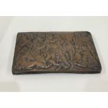 Bronze type plaque depicting erotic scene