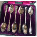 3 Boxed Sets of Silver Tea Spoons