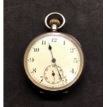 Antique silver open face pocket watch not ticking a/f no warranty given