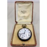 Antique Gun Metal Quarter Repeater pocket watch watch ticks and chimes case is in perfect condition