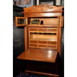 Imposing folding secretary with music box Imposing folding secretary a with a built-in music box