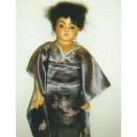 Doll -Chinese Girl in Blue - An older replica. Good condition(CH)