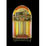 Wurlitzer 1100 Jukebox 24 Tunes Wurlitzer 1100 Jukebox wooden case with inlaid colored rotary