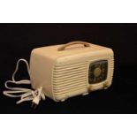 Portable Radio "Zenith" Portable Radio "Zenith" plastic case in off-white, AM tube receiver in
