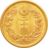 Startprice:150000JPY 日本/Japan 新20円金貨 明治45年（1912年） 極美／未 / New type 20 Yen（Gold） AU 1912