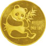 中国 (China) / ﾊﾟﾝﾀﾞ図 1ｵﾝｽ金貨 1982年 Y43 / 完全未使用 / Panda 1oz Gold / BU