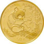 中国 (China) / ﾊﾟﾝﾀﾞ図 50元(1/2ｵﾝｽ)金貨 1994年 KM614 / 未使用 / Panda 50 Yuan (1/2oz) Gold / UNC