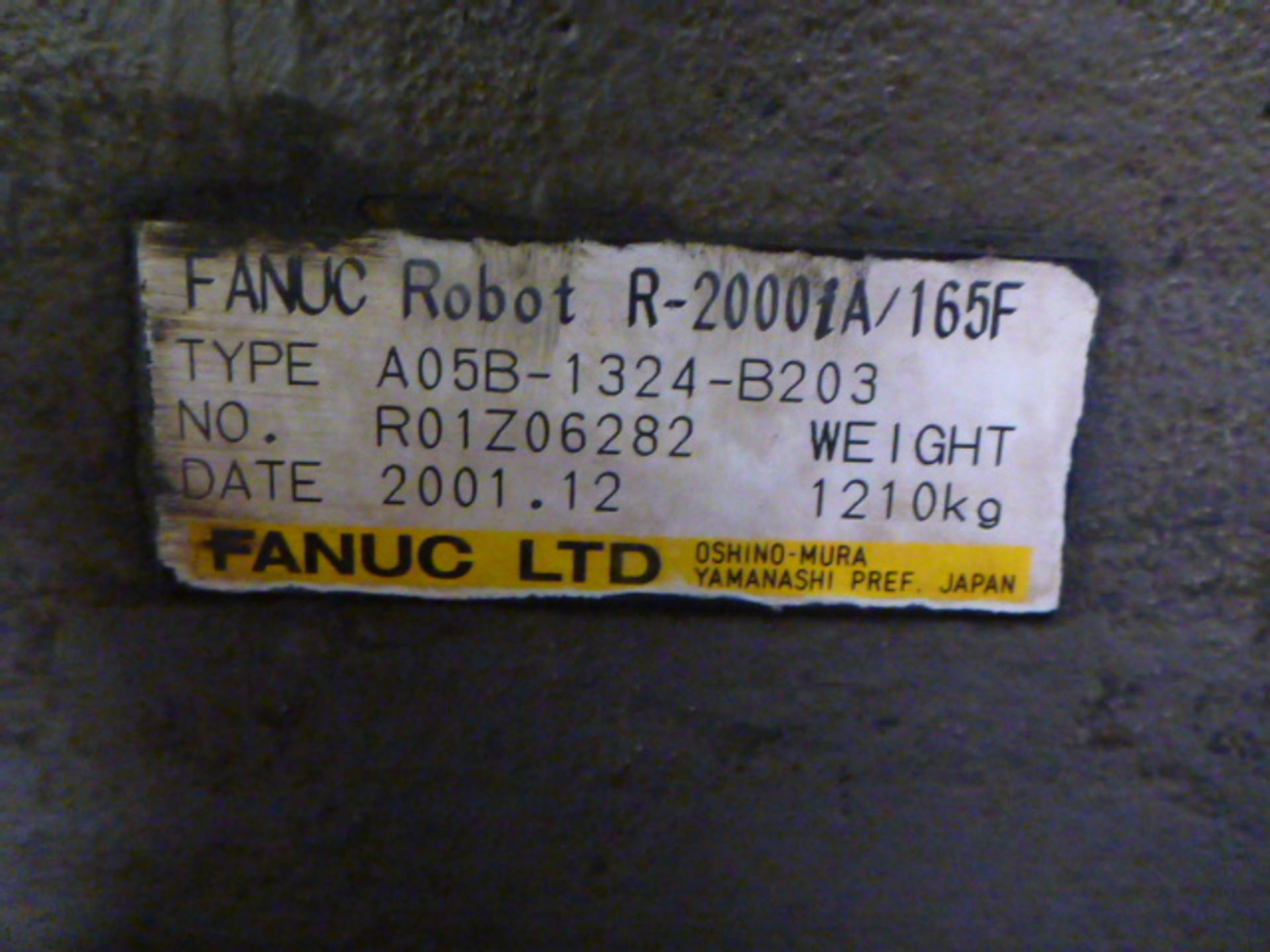 Fanuc R-2000iA Robotic Spot Welder (2001) FM03 - Image 3 of 6