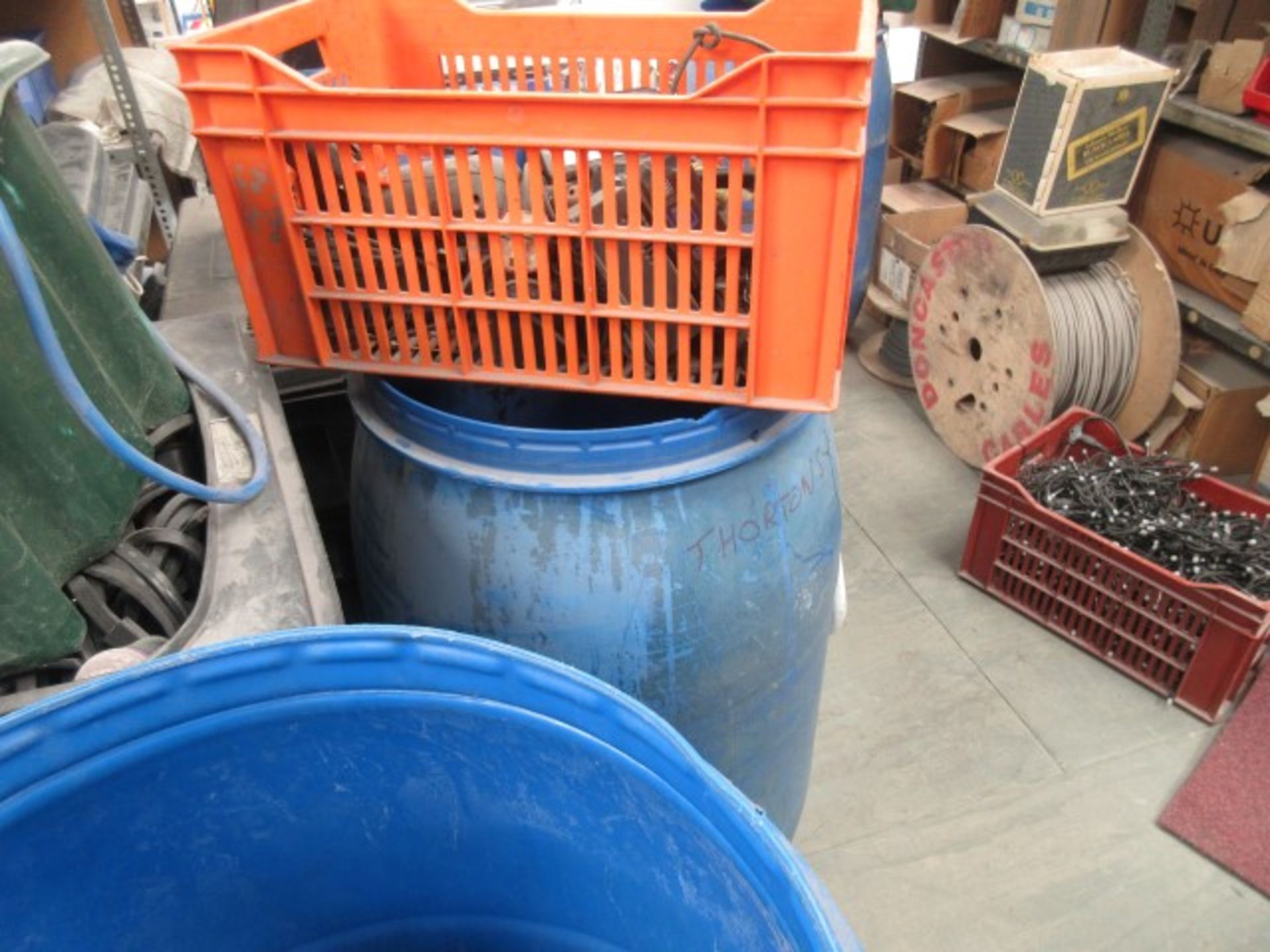 Ten plastic barrels & bins of festoon lighting - Image 7 of 8