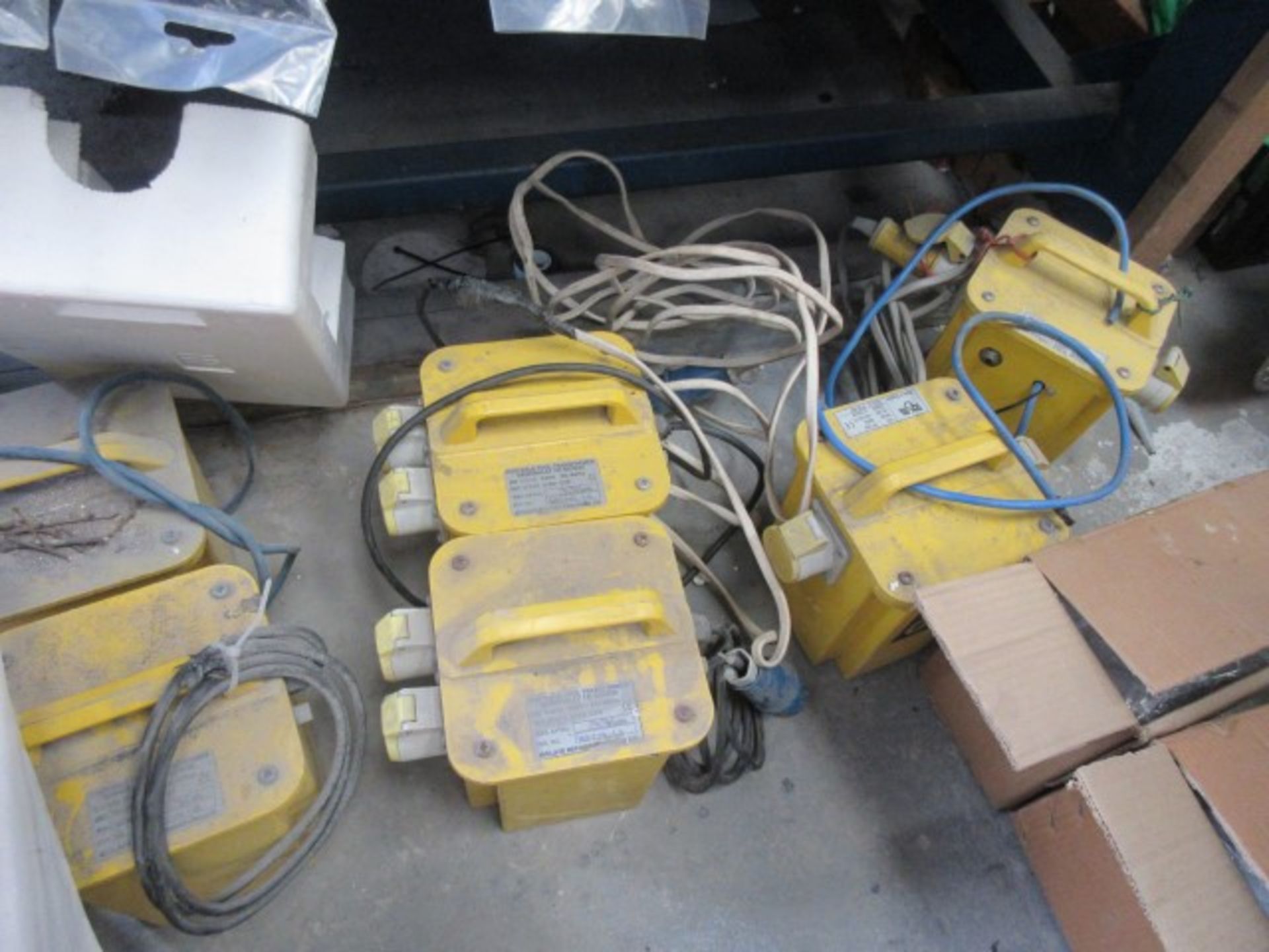 Six 110v transformers for spares or repair.