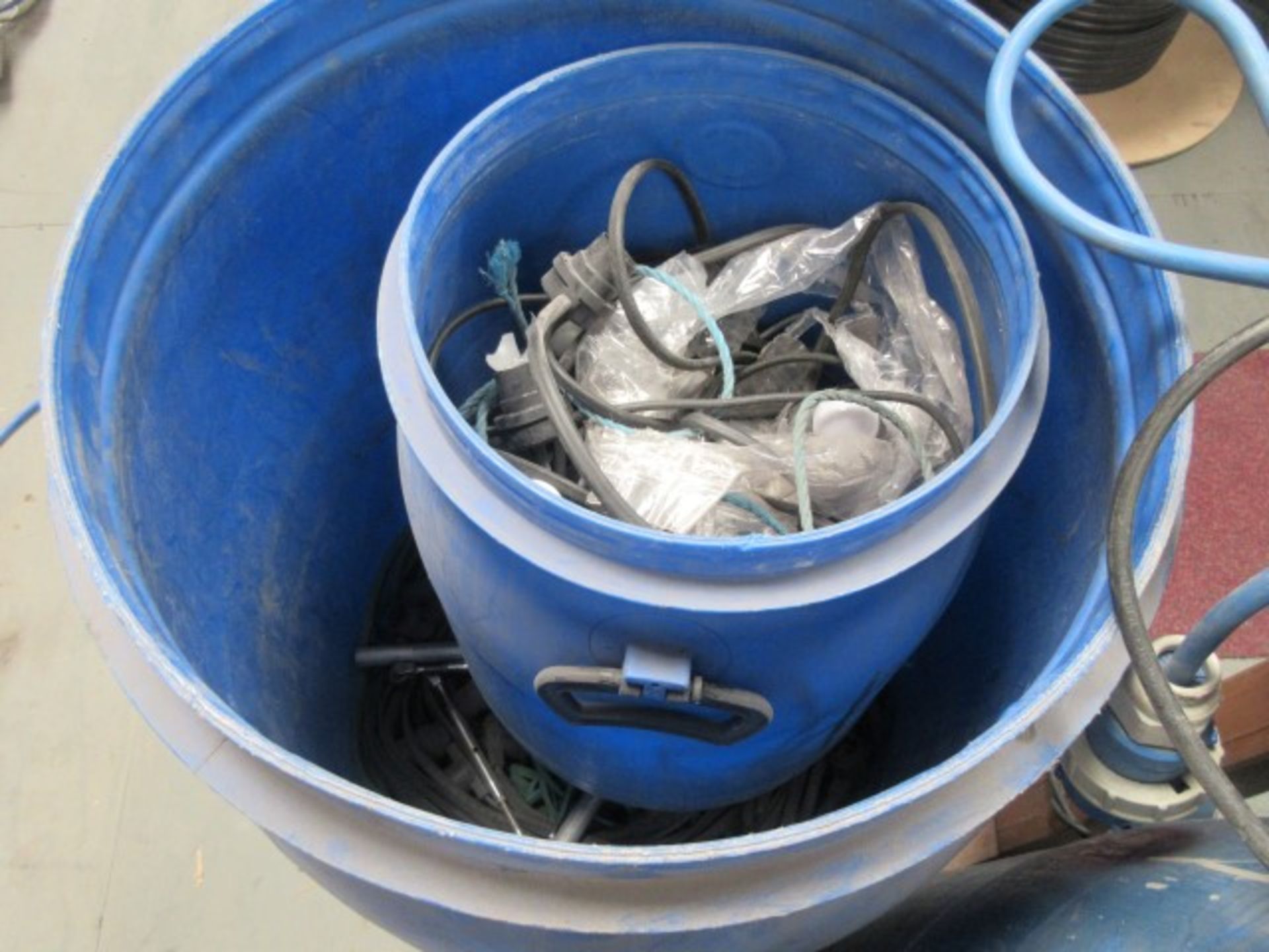 Ten plastic barrels & bins of festoon lighting - Image 3 of 8