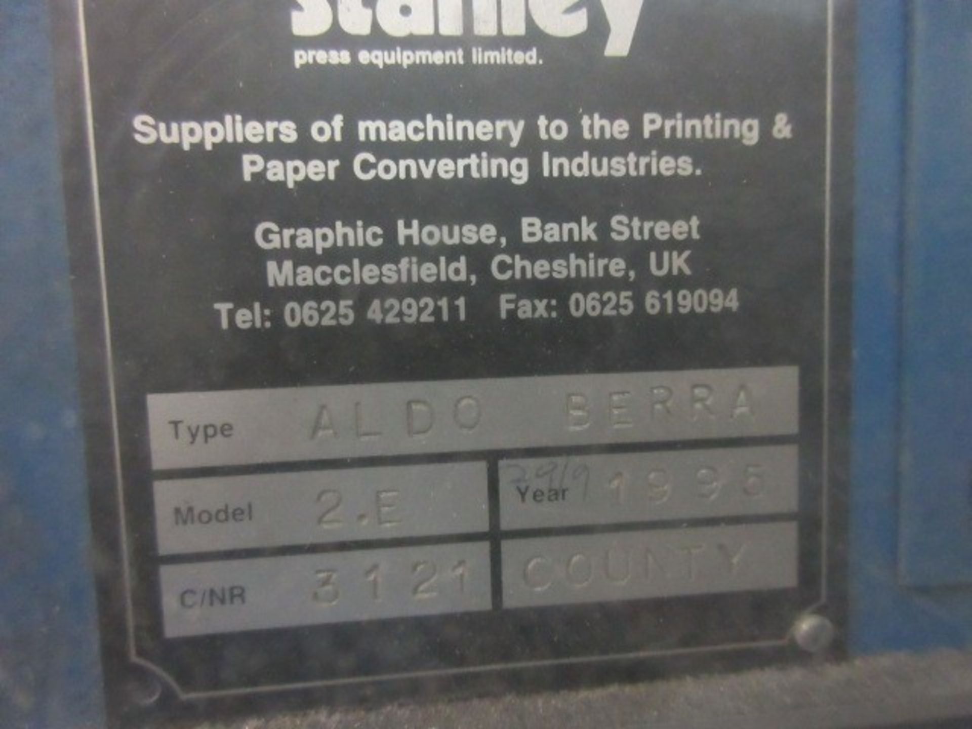 Stanley Aldo Berra model 2E 250mm hot foil press (1995) - Image 5 of 10