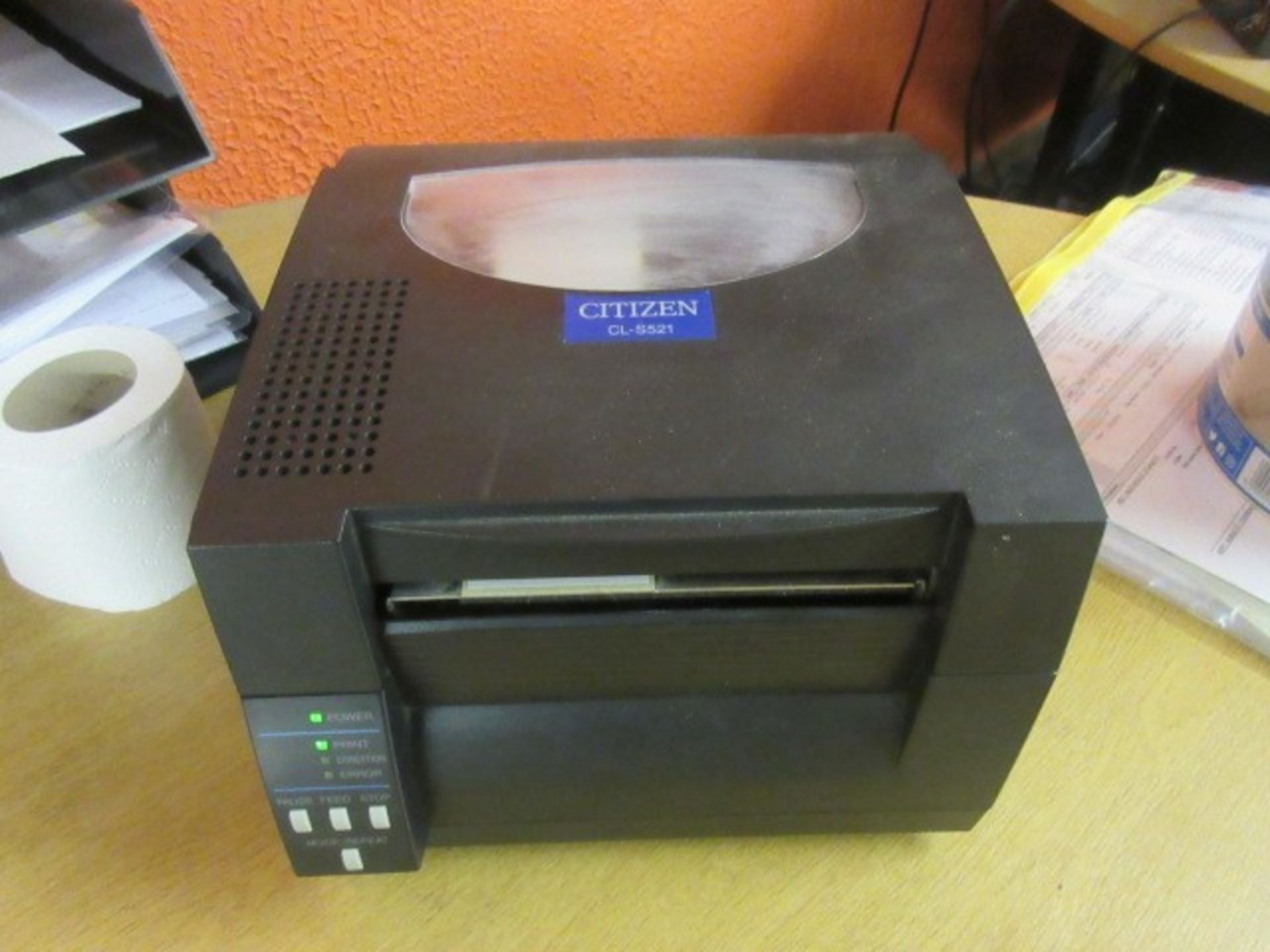 Citizen CL-S521 thermal label printer.
