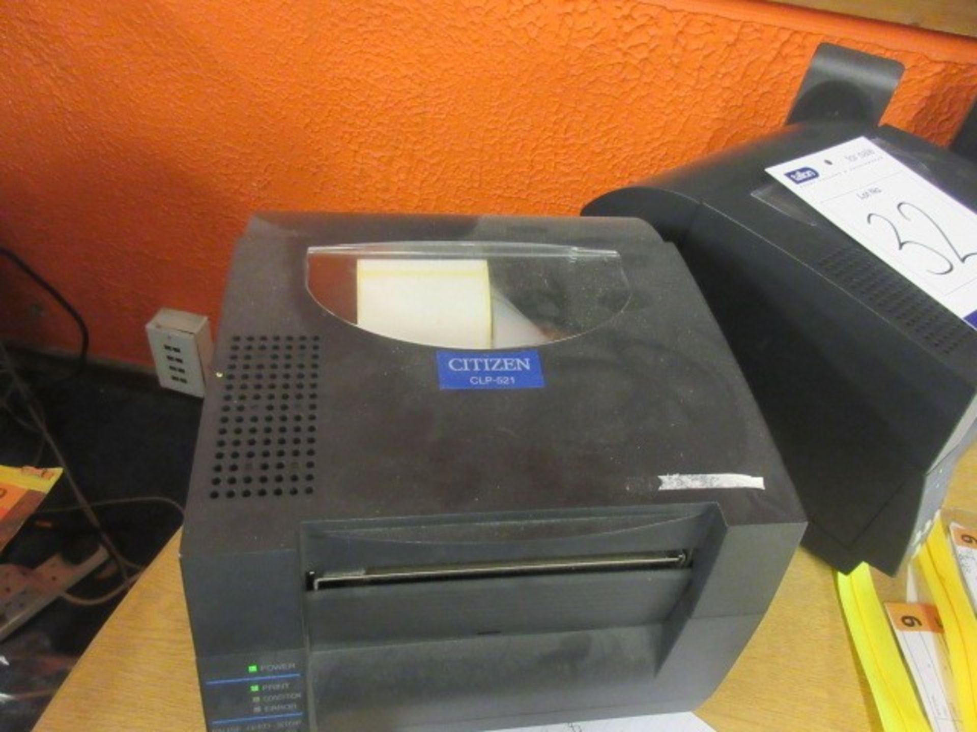 Citizen CLP-521 thermal label printer.