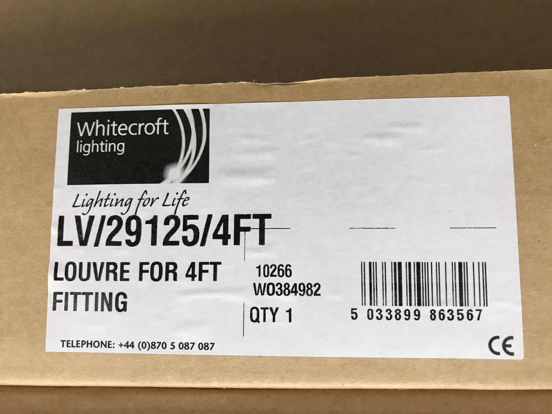 Whitecroft Lighting – 32 x Louvre for 4ft Fitting- Brand New - LV/29125/4FT – Surplus Stock – NO