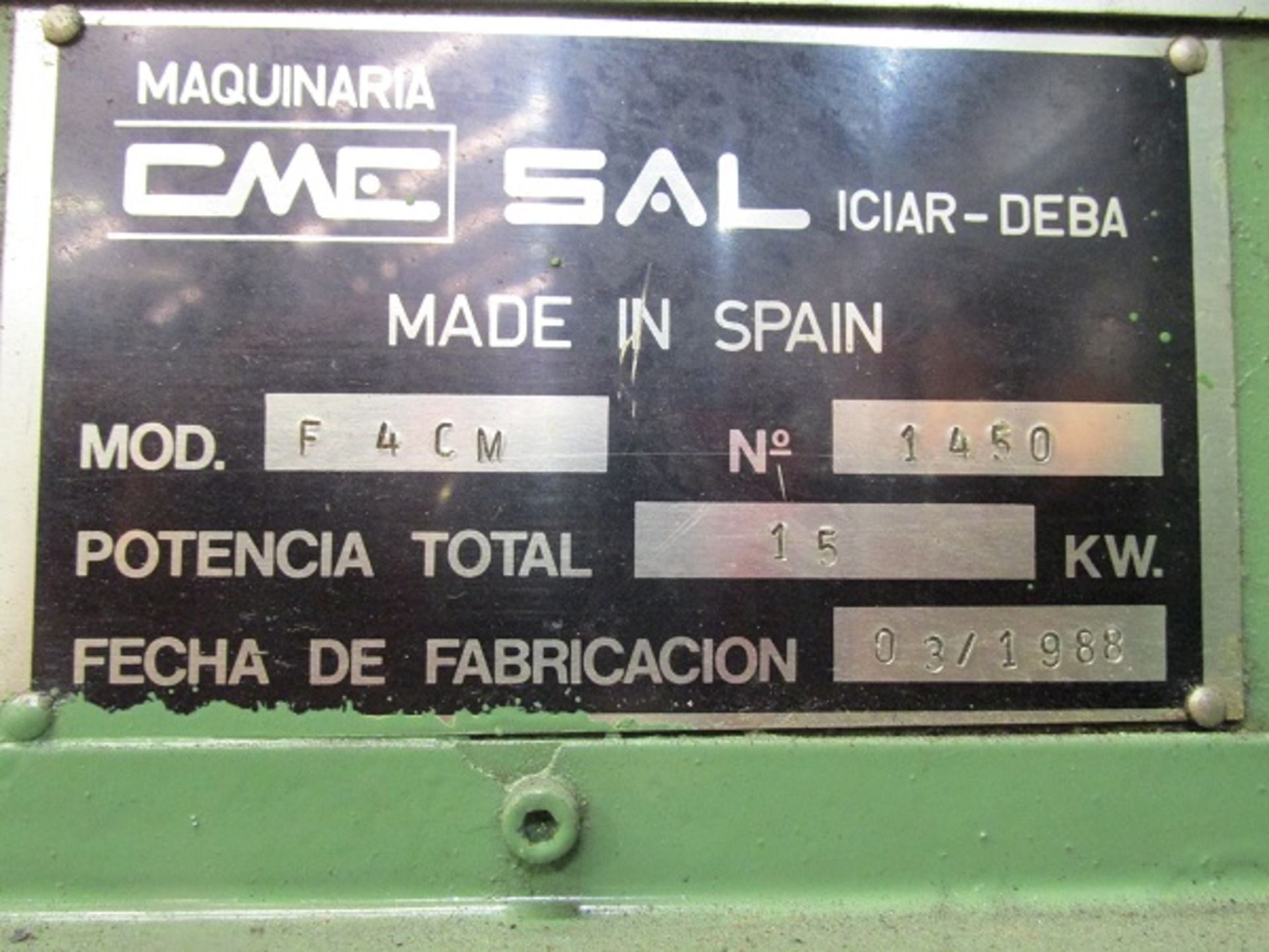 CME Model F4 CM Heavy Duty Milling Machine - Image 6 of 8