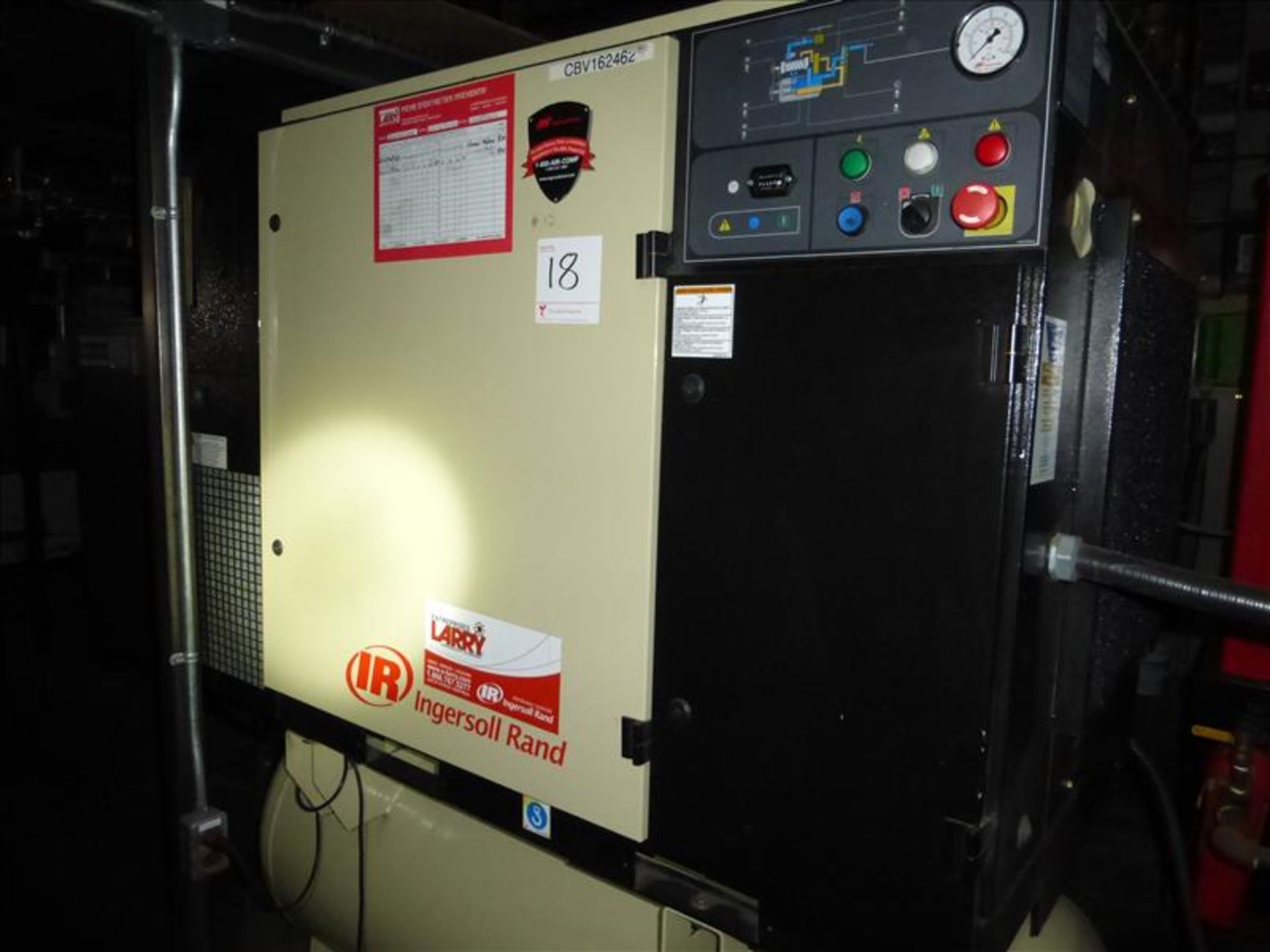 Ingersoll Rand Air Compressor model SSR-UP6-30-150 S/N CBV162462 06281 Hours - Image 3 of 5