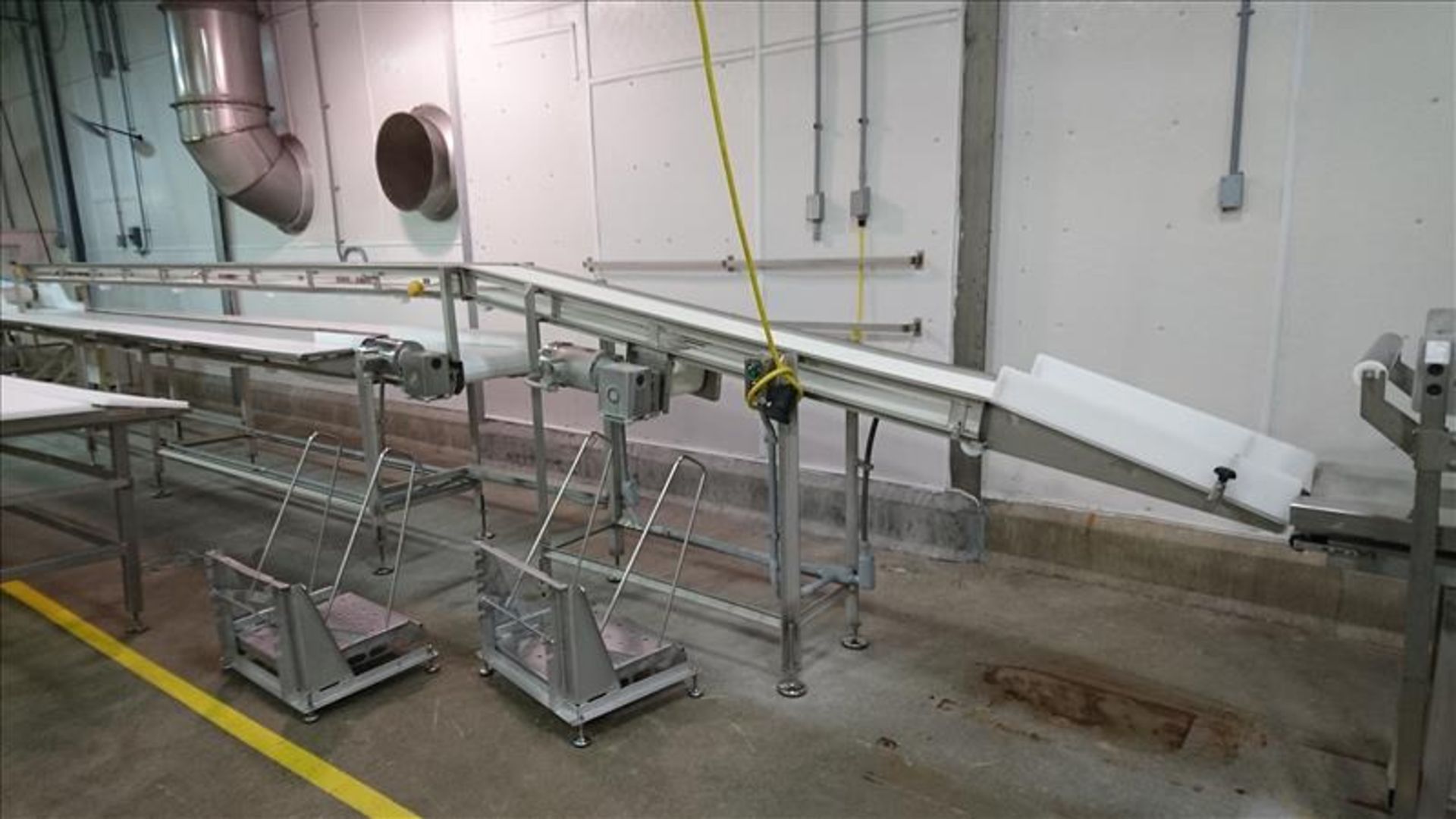incline conveyor, 10 in. x 8 ft, 1 hp (further processing)