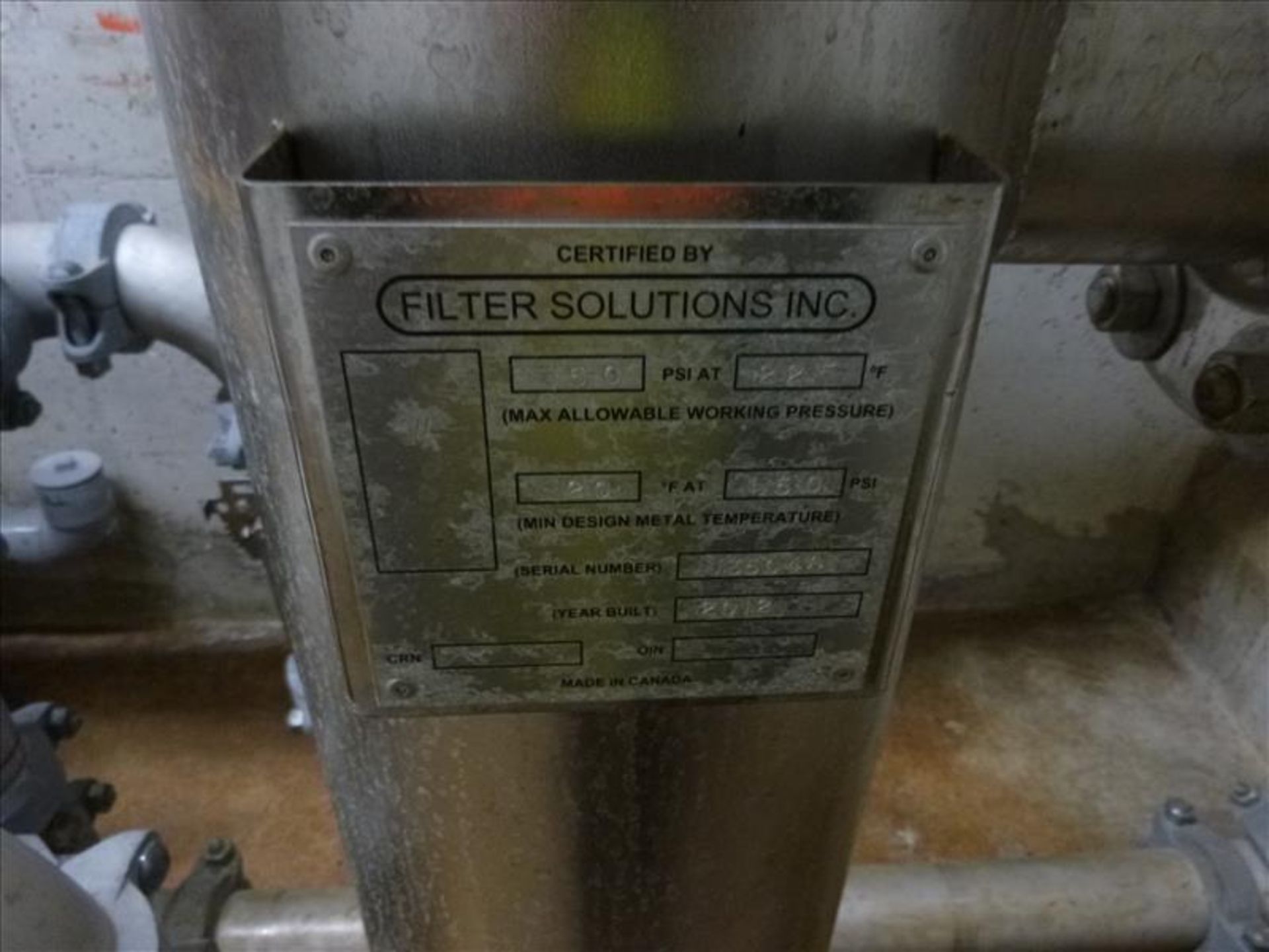 filtration system (2012) (stores/receiving) - Image 3 of 3