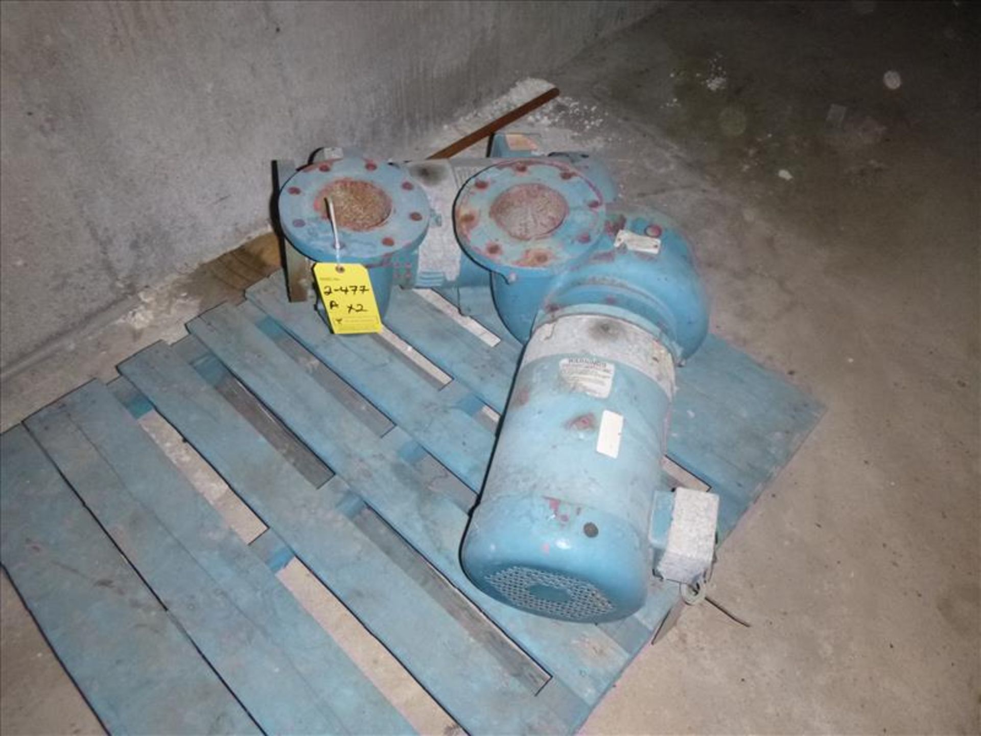 (2) Baltimore pumps, 7.5 hp (further processing, basement)