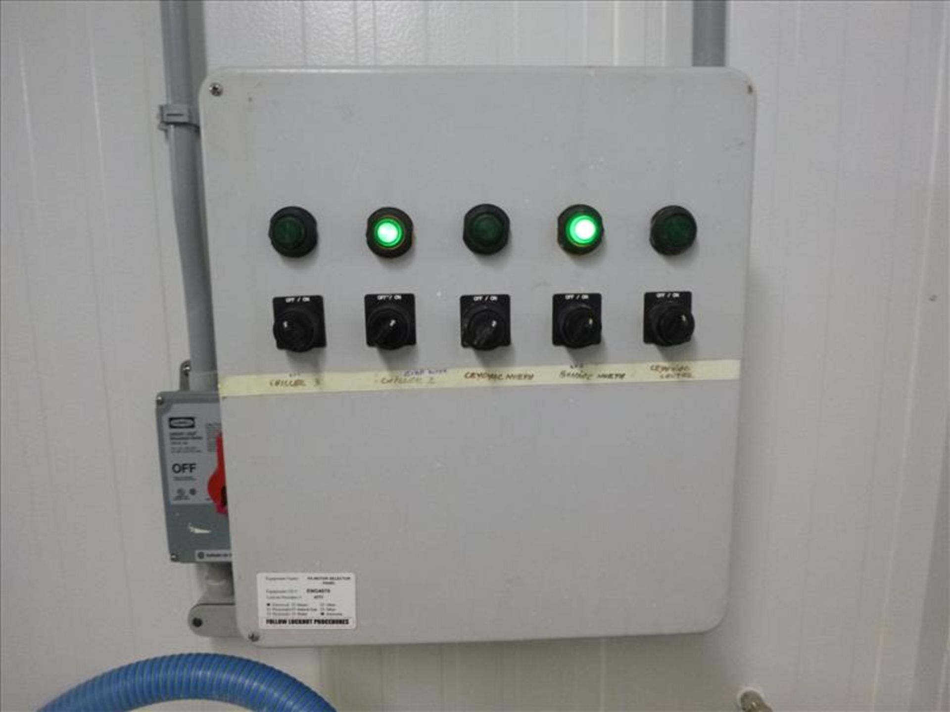 PA motor selector panel (Chillers)