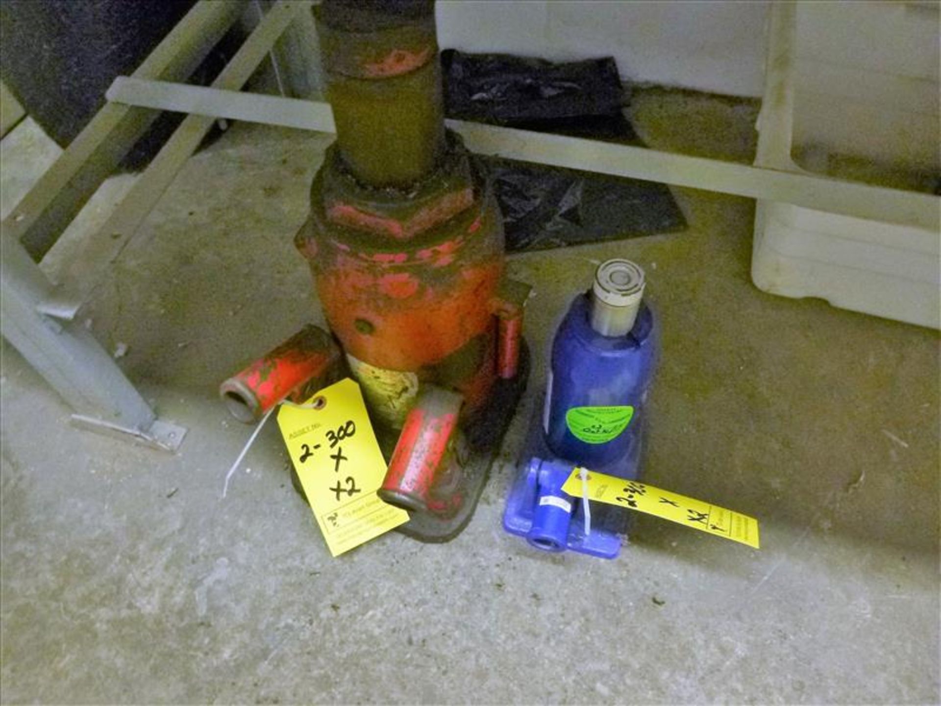 (2) bottle jacks (maintenance shop, south basement)