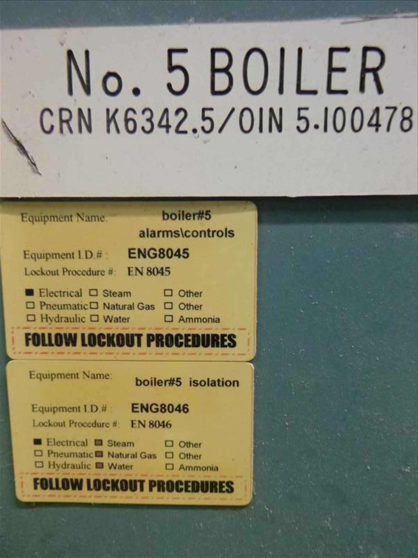 CleaverBrooks packaged boiler (no. 5), mod. CB700-600, ser. no. S-87418 (1994), 25,100,00 BTU, 400 - Image 4 of 4