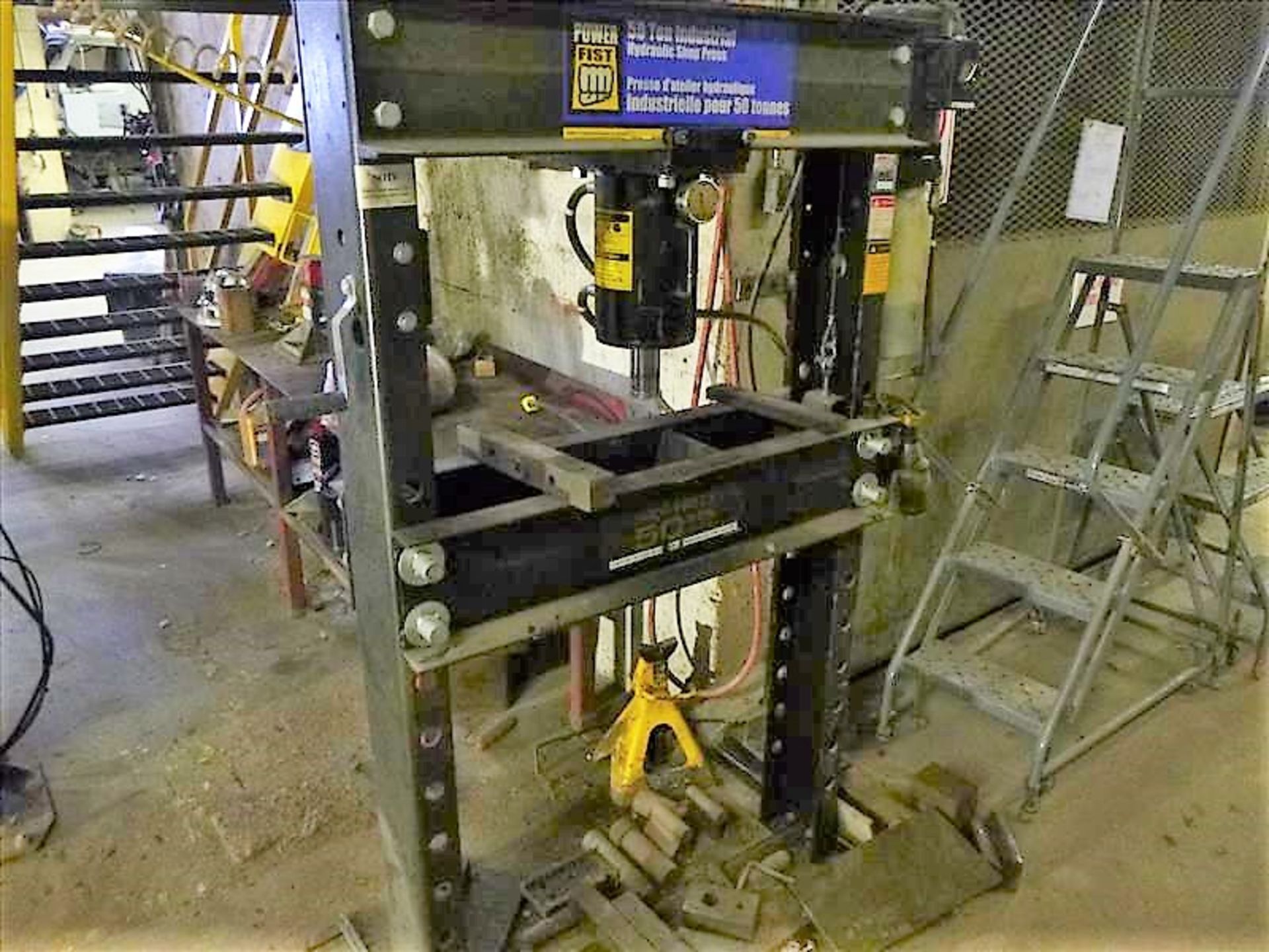 PowerFist hydraulic press, 50 ton(mechanic shop)