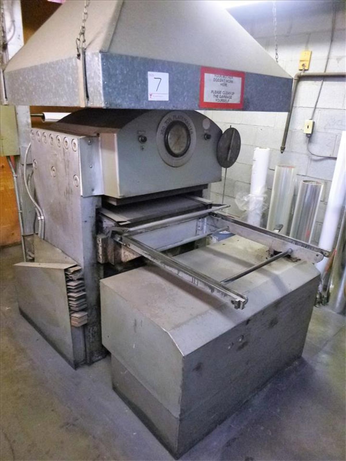 rubber printing plate equipment parcel, including:  Williamson 350-ton Platemaster rubber plate