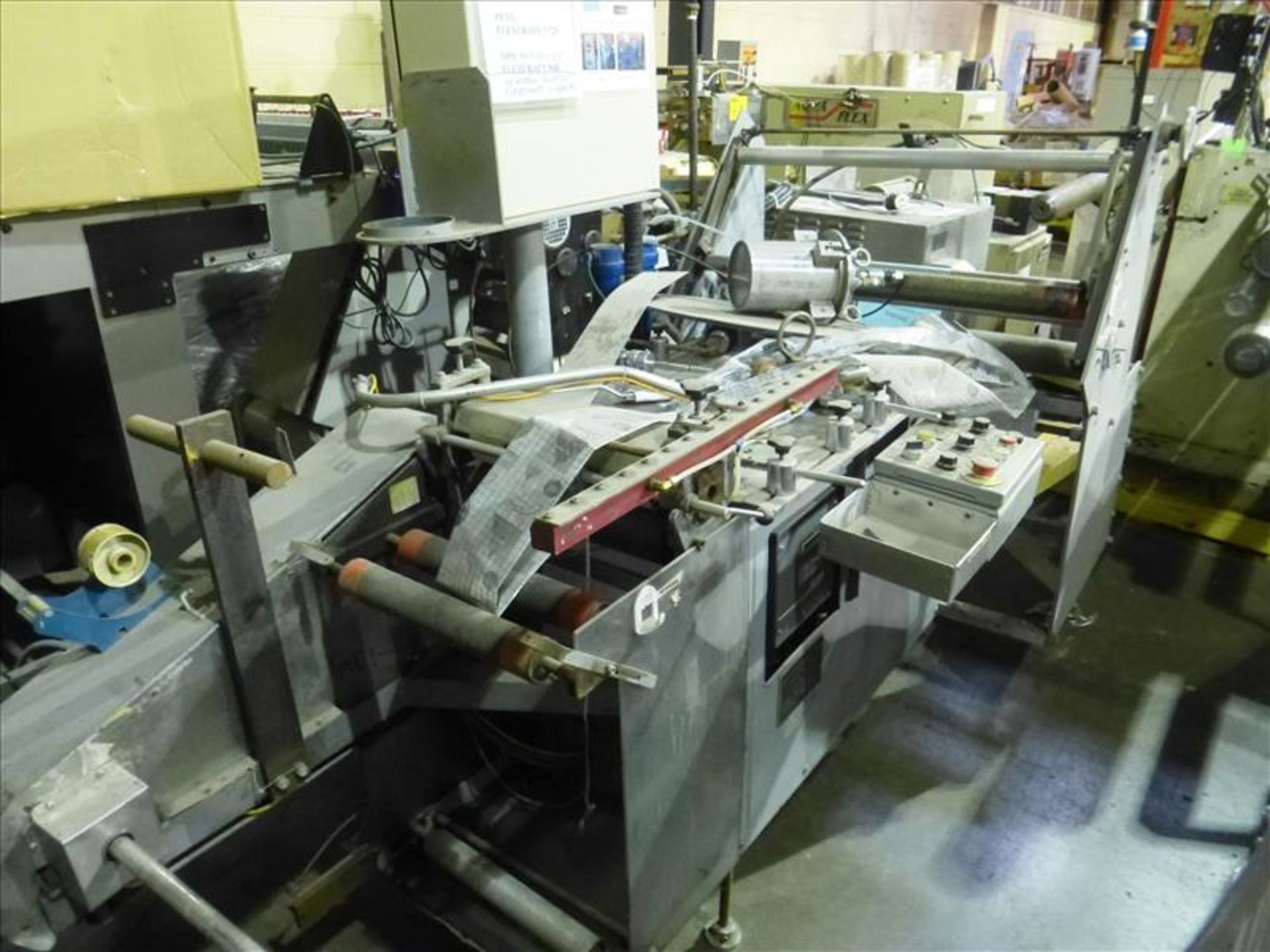 Sanyo Machinery Mfg. film tubing machine, model HSW-300 (Located In Warehouse, 392 Silvercreek Pkwy.