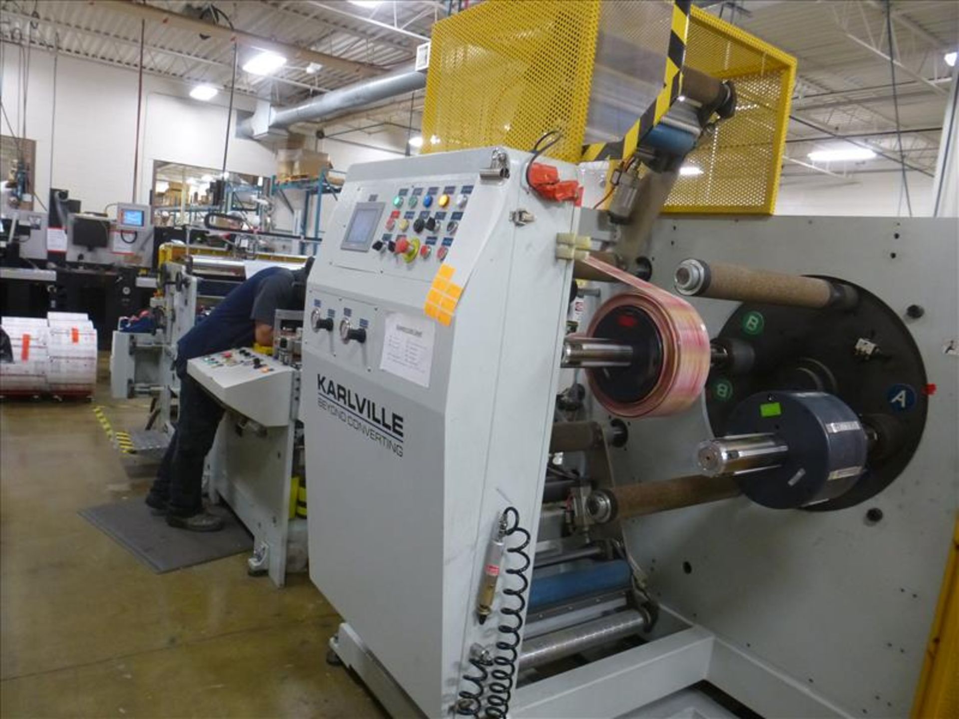 2012 Karlville K4 shrink label seaming machine, model SEAM-350D-UHS, machine no. 11-6654 C-211225,