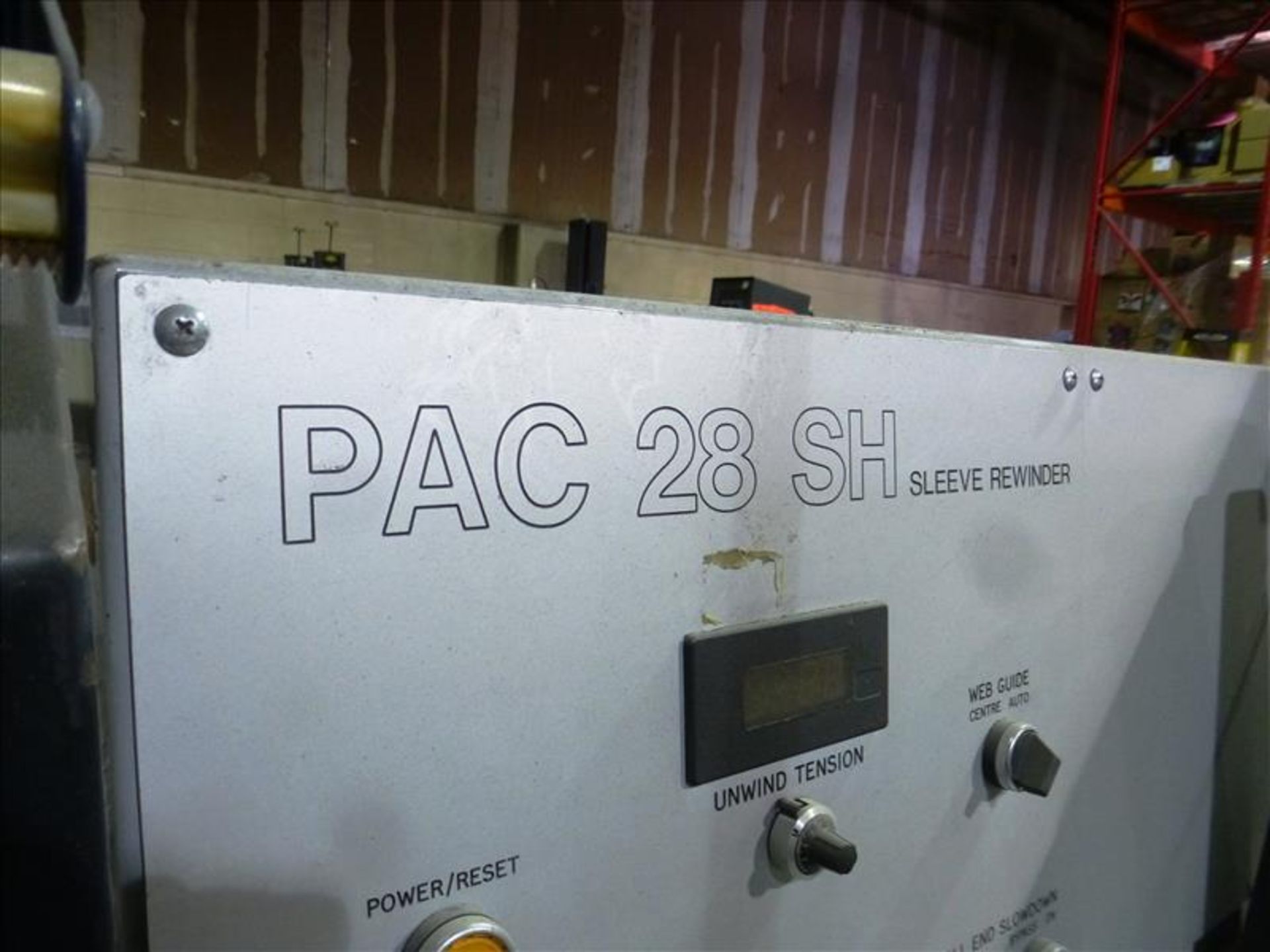 2003 KOR Engineering sleeve rewinder, model PAC-28-SH, ser. no. 2033, c/w vrp Web Technology model - Image 2 of 6