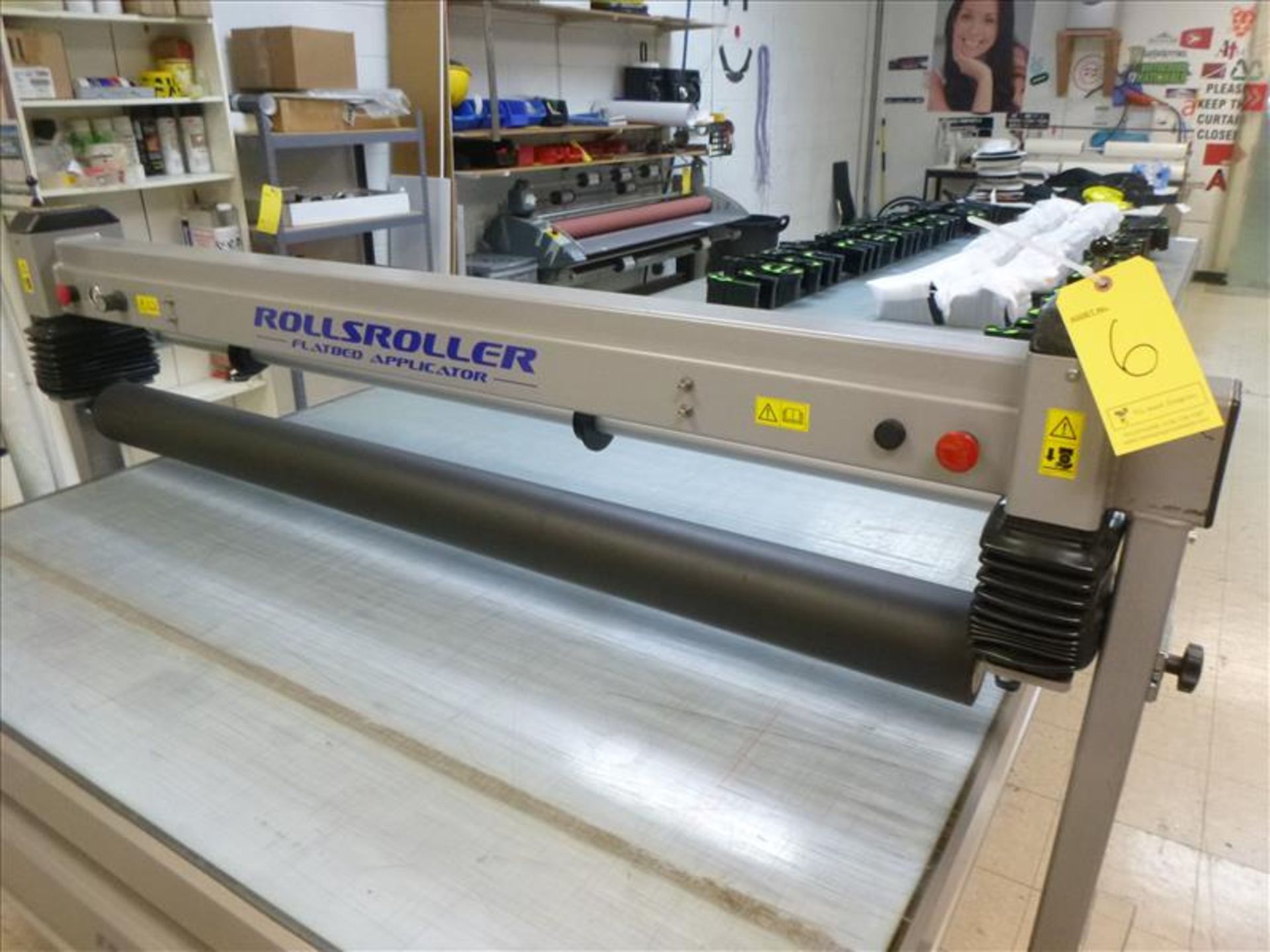 RollsRoller vinyl, film and laminant flatbed applicator, mod. 540, 66" x 213" work area, 64" roller