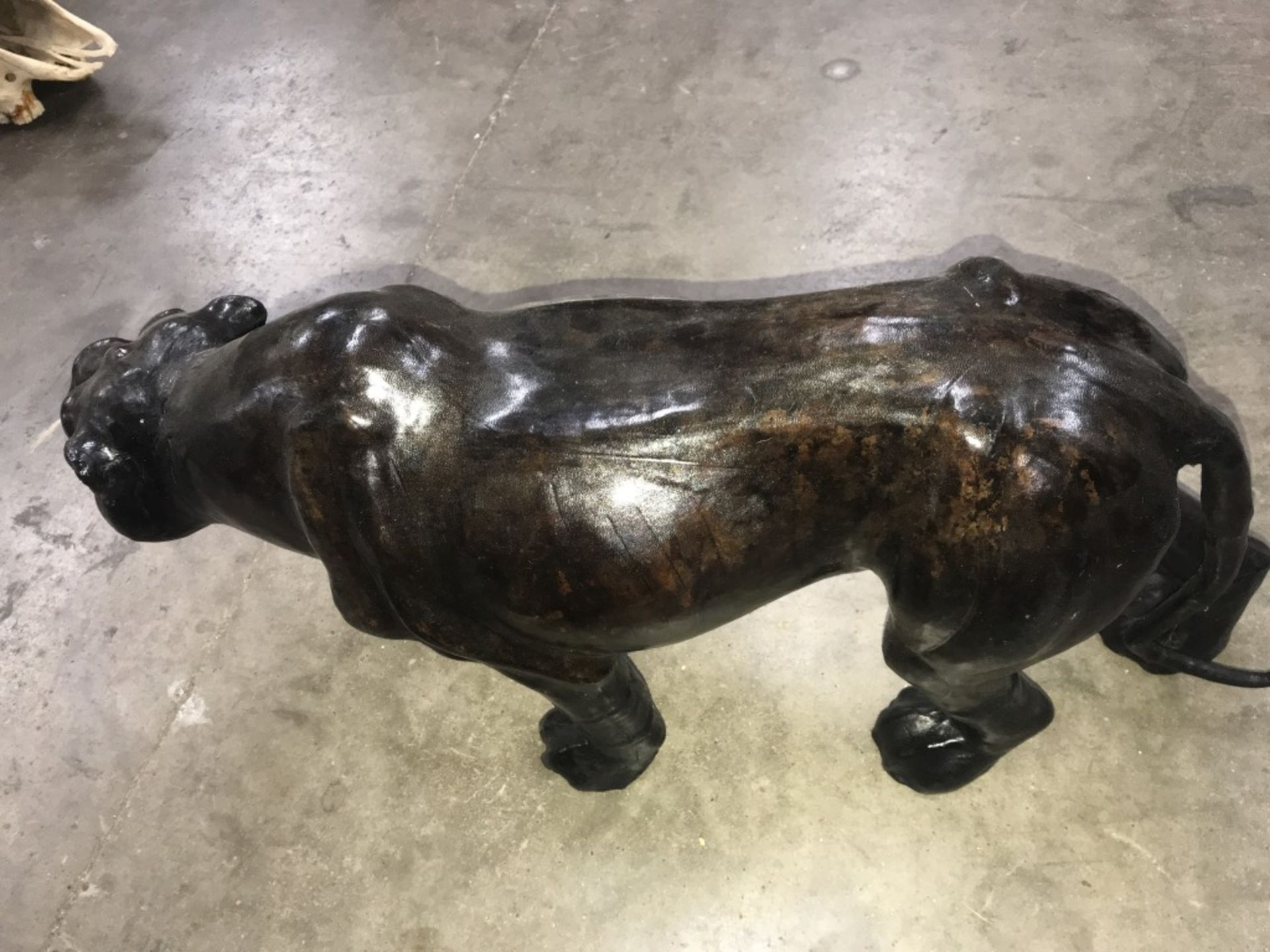 Leather Leopard Sculpture - Image 15 of 16