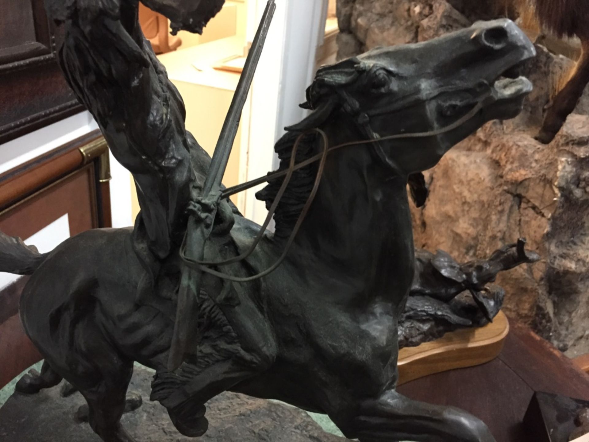 Bronze Remington on Marble Base - Image 11 of 16