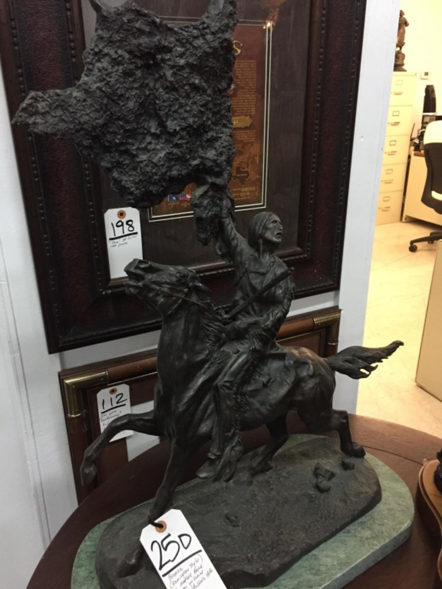 Bronze Remington on Marble Base - Image 16 of 16