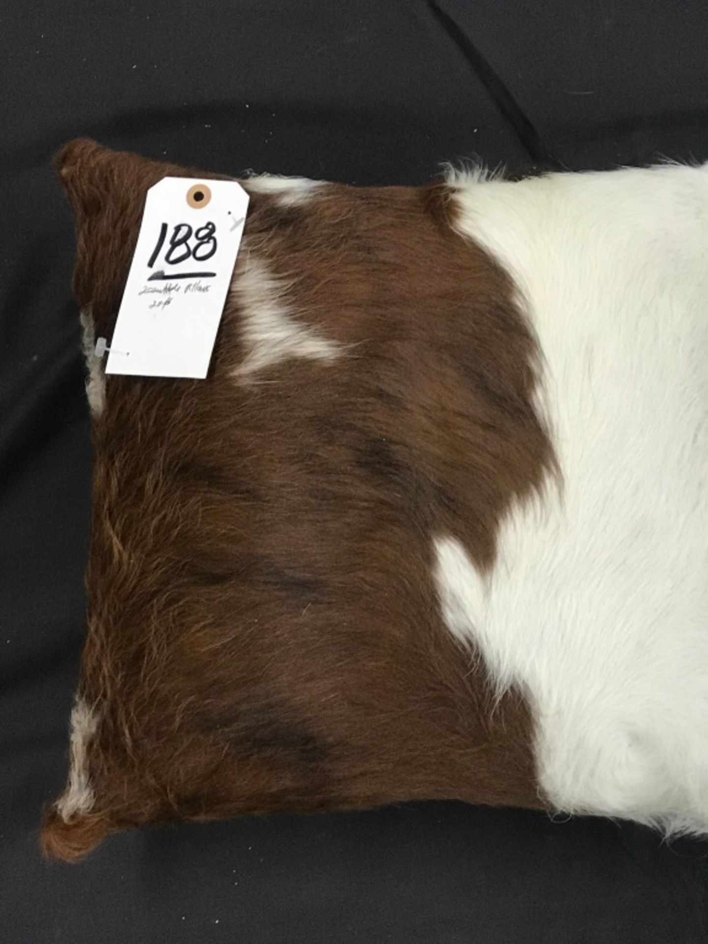 2 Brown/White Cowhide Pillows - Image 9 of 17