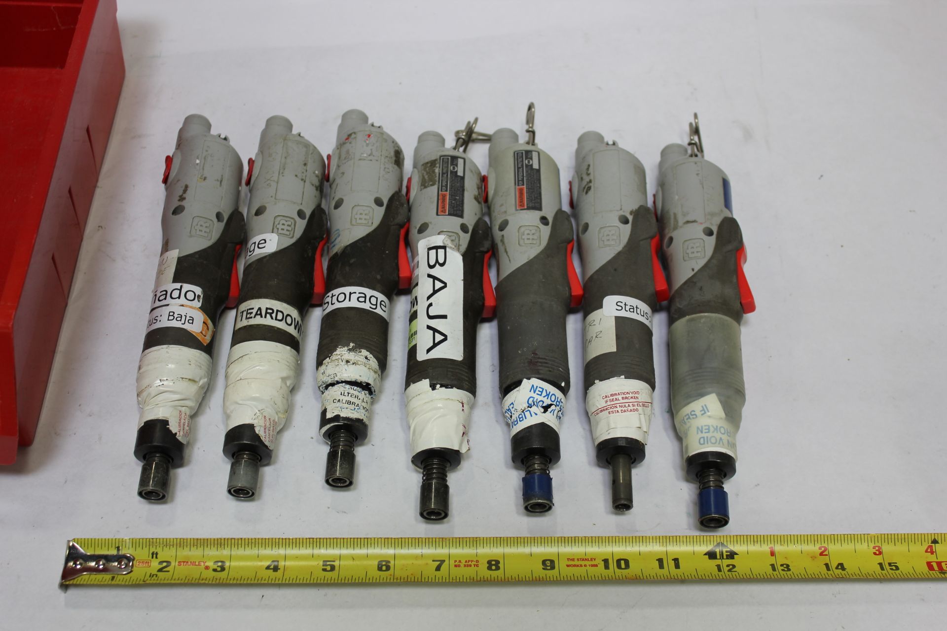 LOT OF 7 INGERSOLL RAND EL1007B TORQUE SCREWDRIVERS