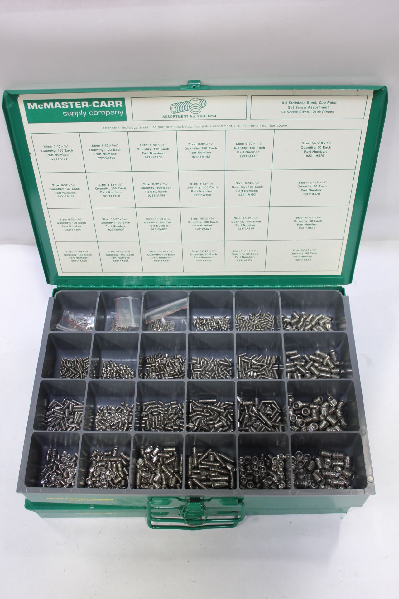 LOT 2 MCMASTER CARR TRAYS WITH SET SCREWS - Image 2 of 2