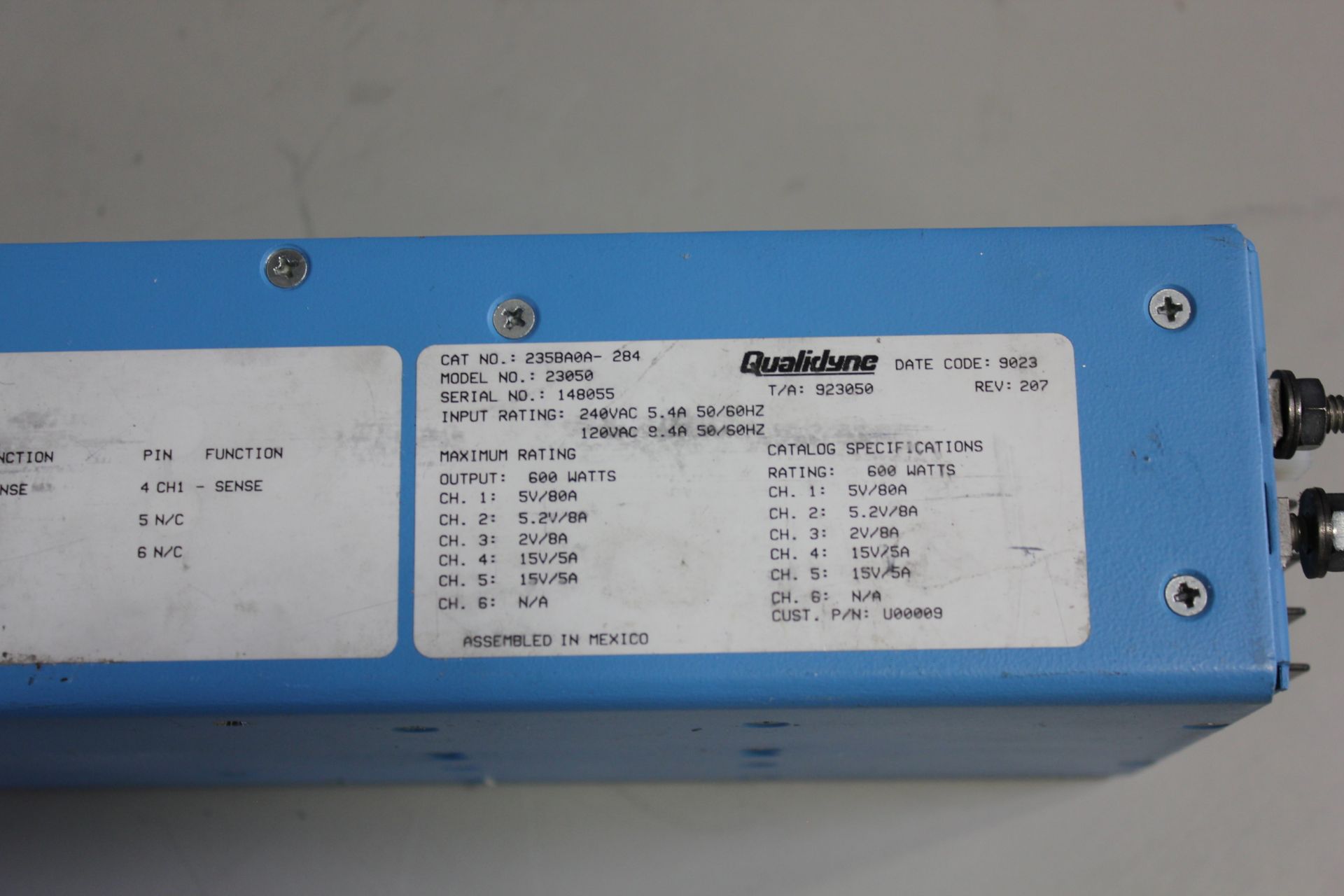 QUALIDYNE SWITCHING POWER SUPPLY - Image 3 of 3