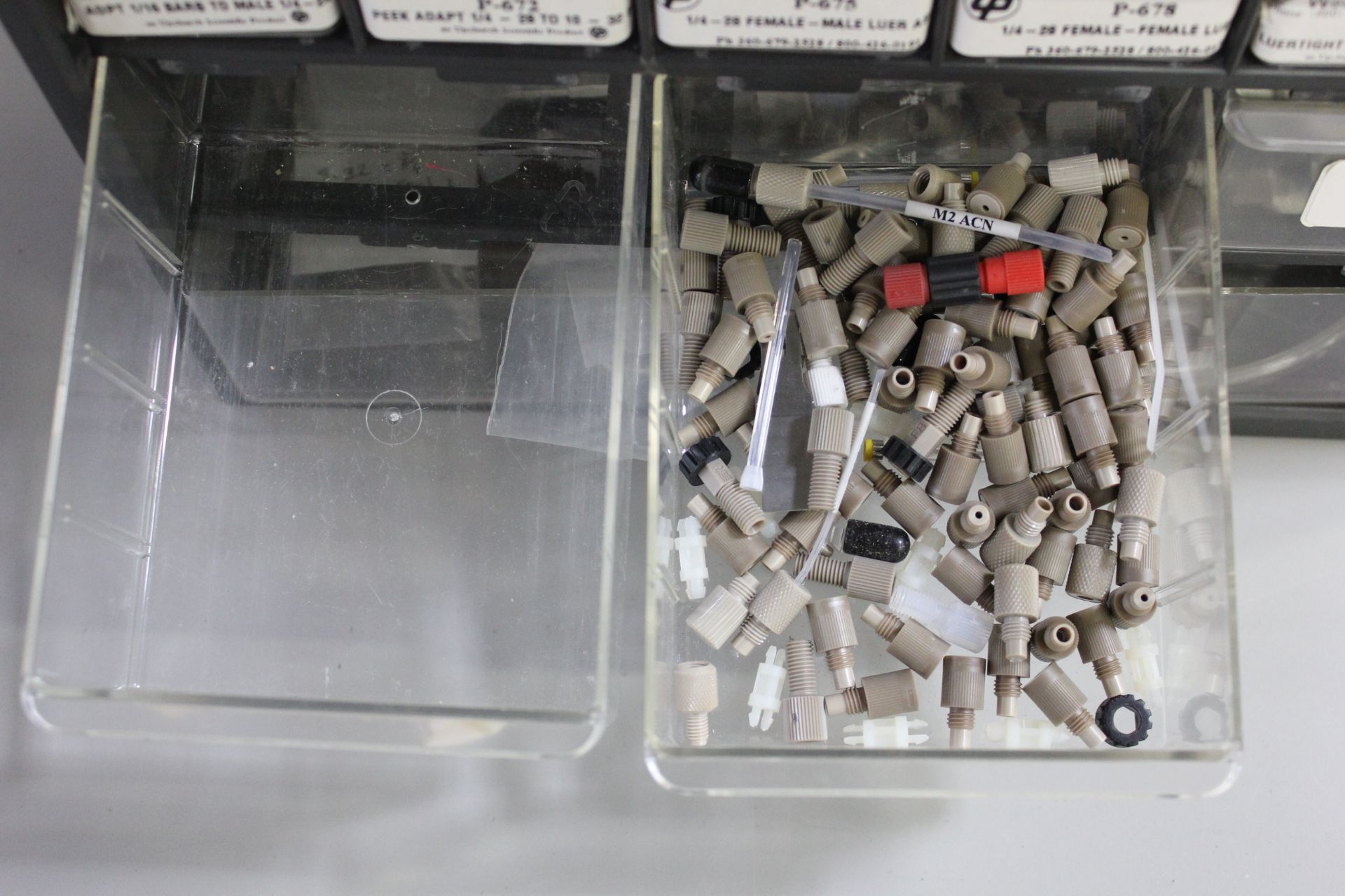 UPCHURCH SCIENTIFIC CABINET WITH HPLC FITTINGS - Image 12 of 12