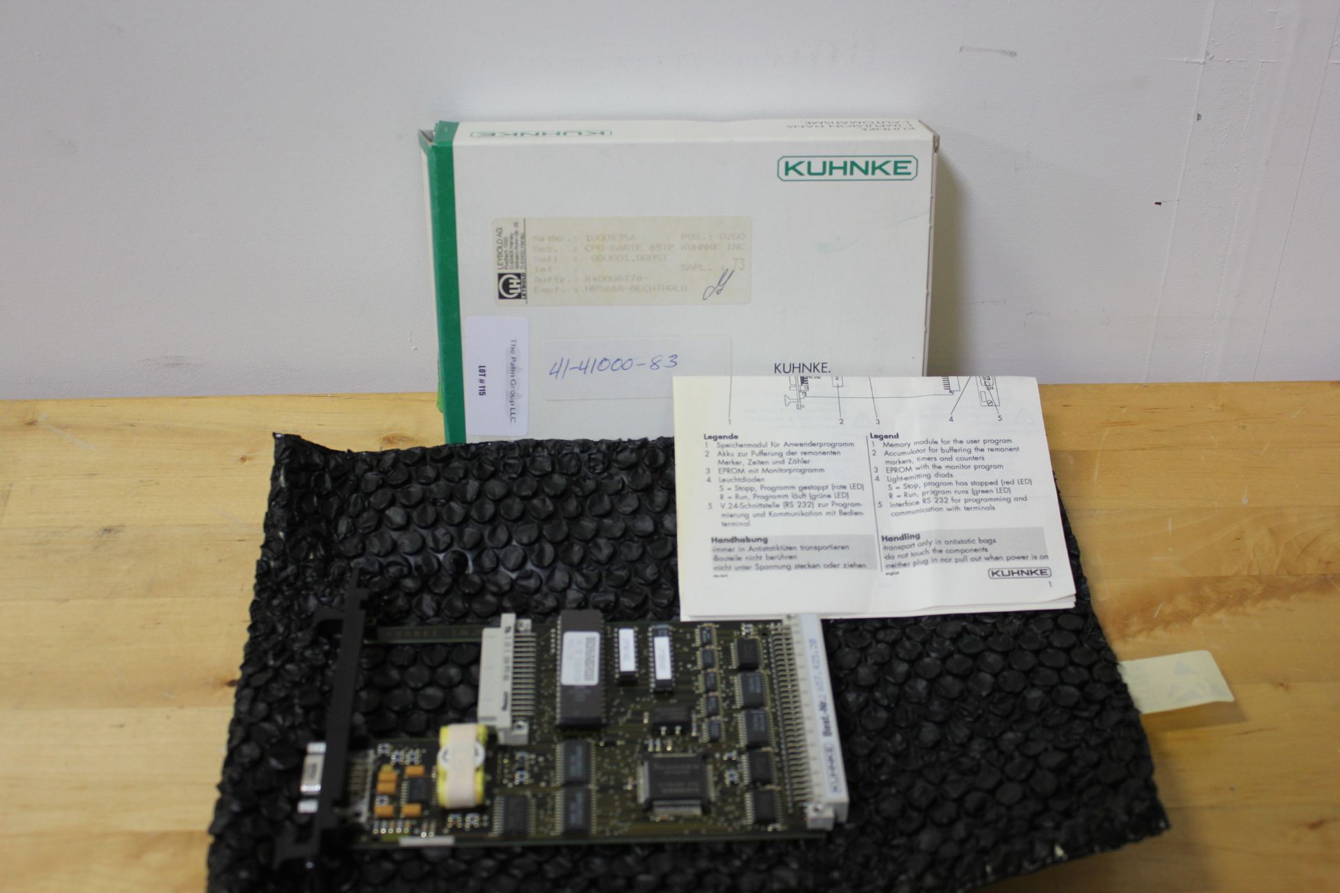 NEW KUHNKE CPU PROCESSOR CARD  PN: 657.425.20 PLC - Image 4 of 6