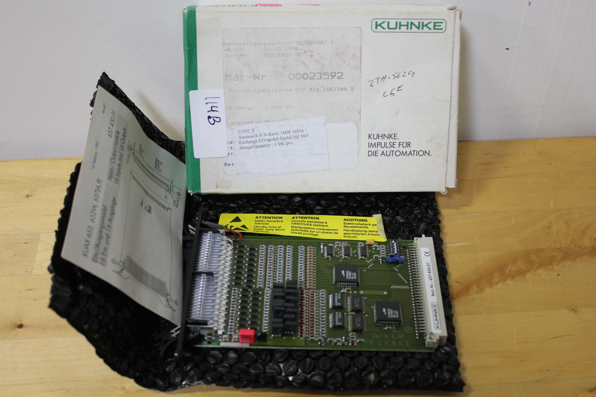 NEW KUHNKE DIGITAL I/O CARD  PN: 657.450.01 PLC - Image 3 of 4