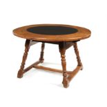 A Swiss walnut and slate-inset circular table, early 18th century